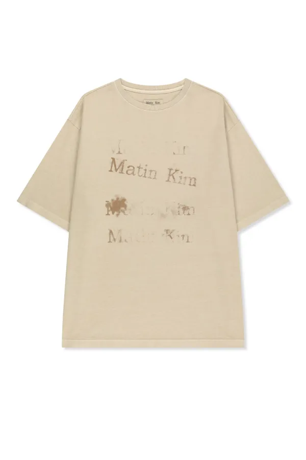 PIGMENT GRAFFITI LOGO TOP IN BEIGE