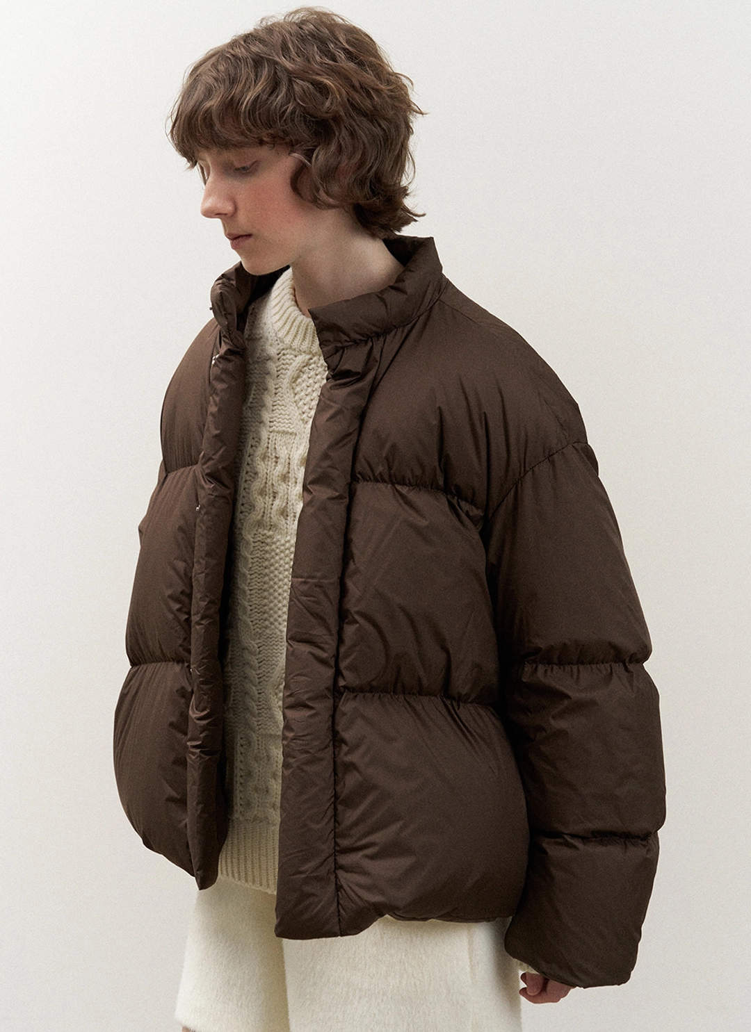 르닐 Dolo Short Padding Jumper (Brown) 상품 이미지 2
