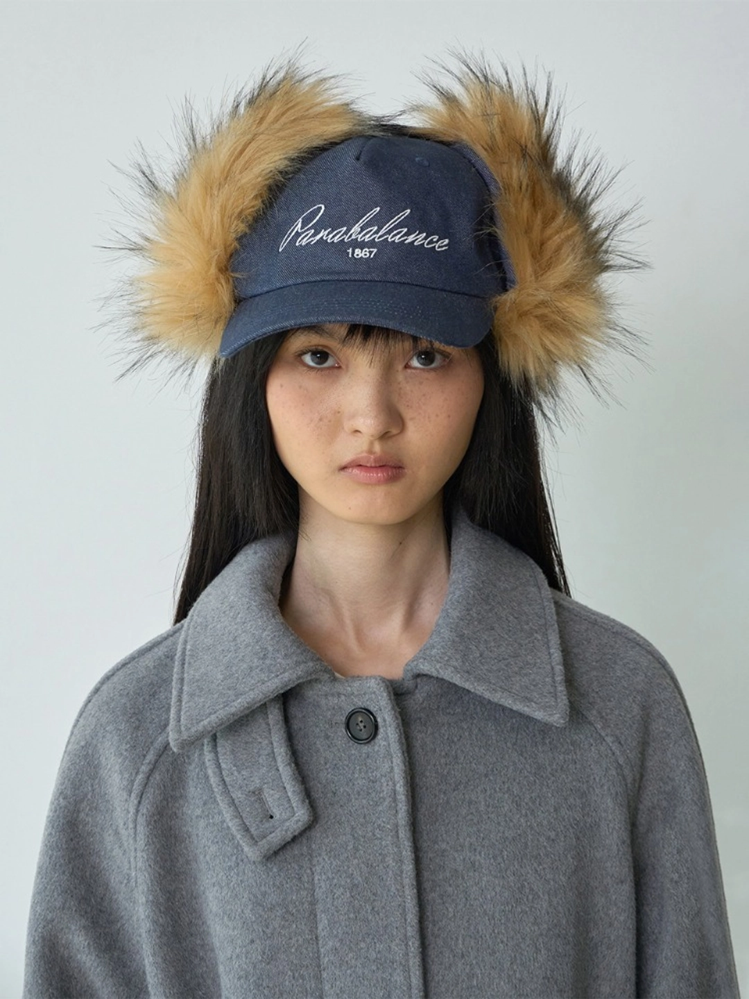 밀로 우먼 Fur Earflap Ball Cap [Vintage Blue] 상품 이미지 2