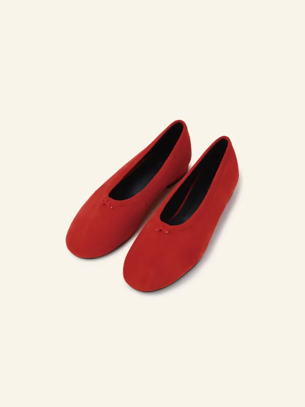 MOMO knot flat / 레드스웨이드