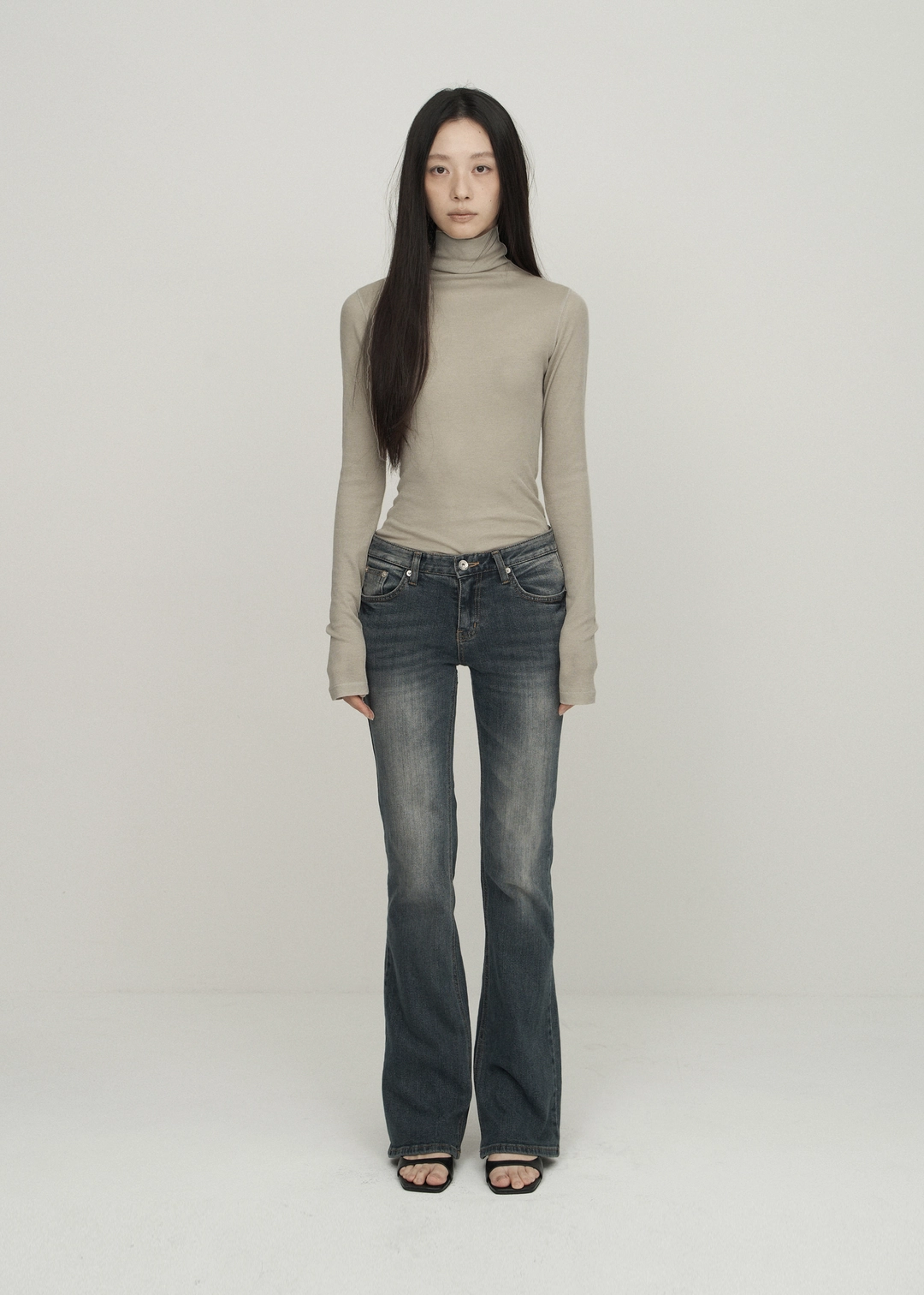 보헤미안서울 BASIC TENCEL TURTLE NECK T, BEIGE 상품 이미지 2