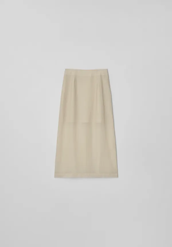 Sheer maxi skirt (Beige)