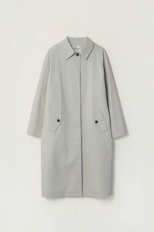 YVONNE WASHED TRENCH COAT_LIGHT GRAY