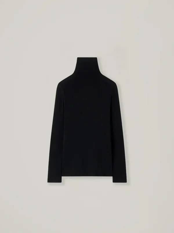 Basic turtleneck top - Black