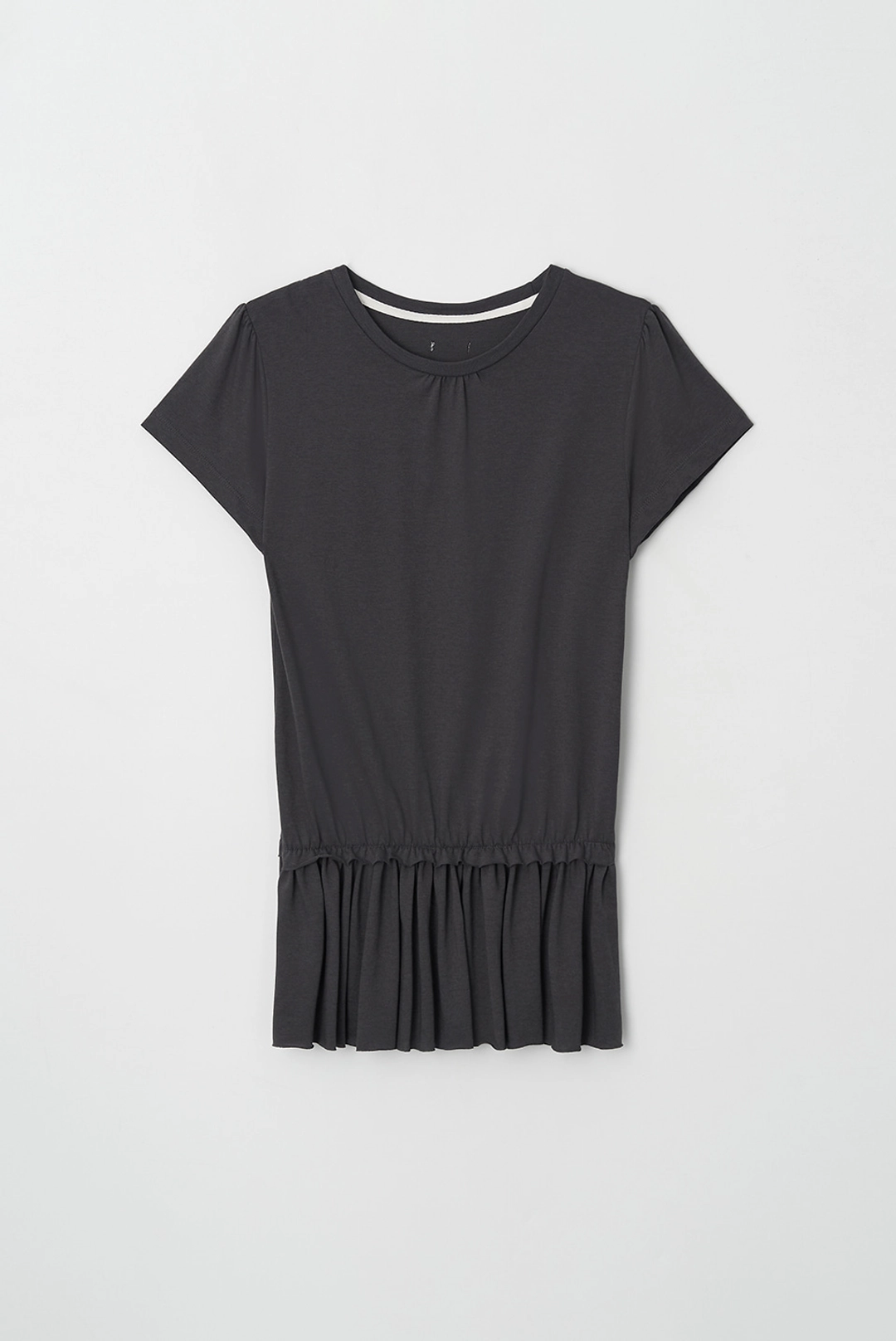 브렌다 브렌든 shirring long tee - charcoal 상품 이미지 1