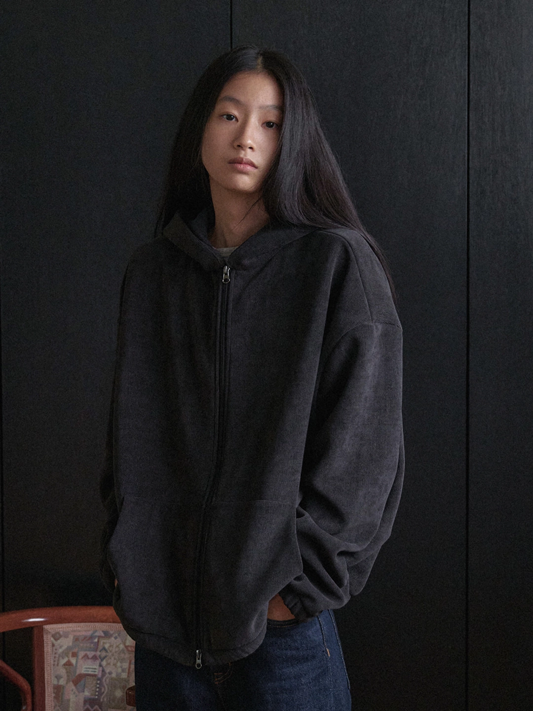 토콜 [26FW] [9.24 예약배송] Oversized Hooded Zip-Up - Charcoal 상품 이미지 1