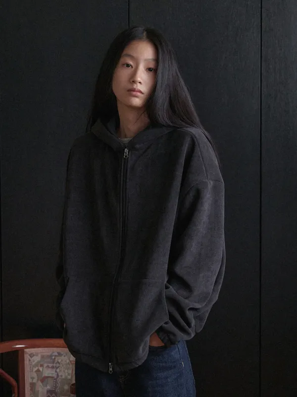 [26FW] [9.24 예약배송] Oversized Hooded Zip-Up - Charcoal