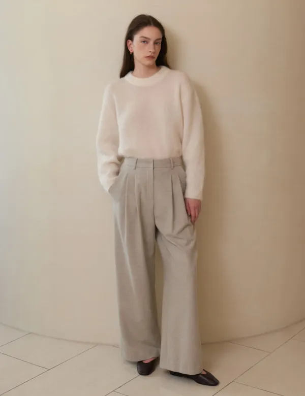 Winter Wane Wide Pants (Oat Beige)