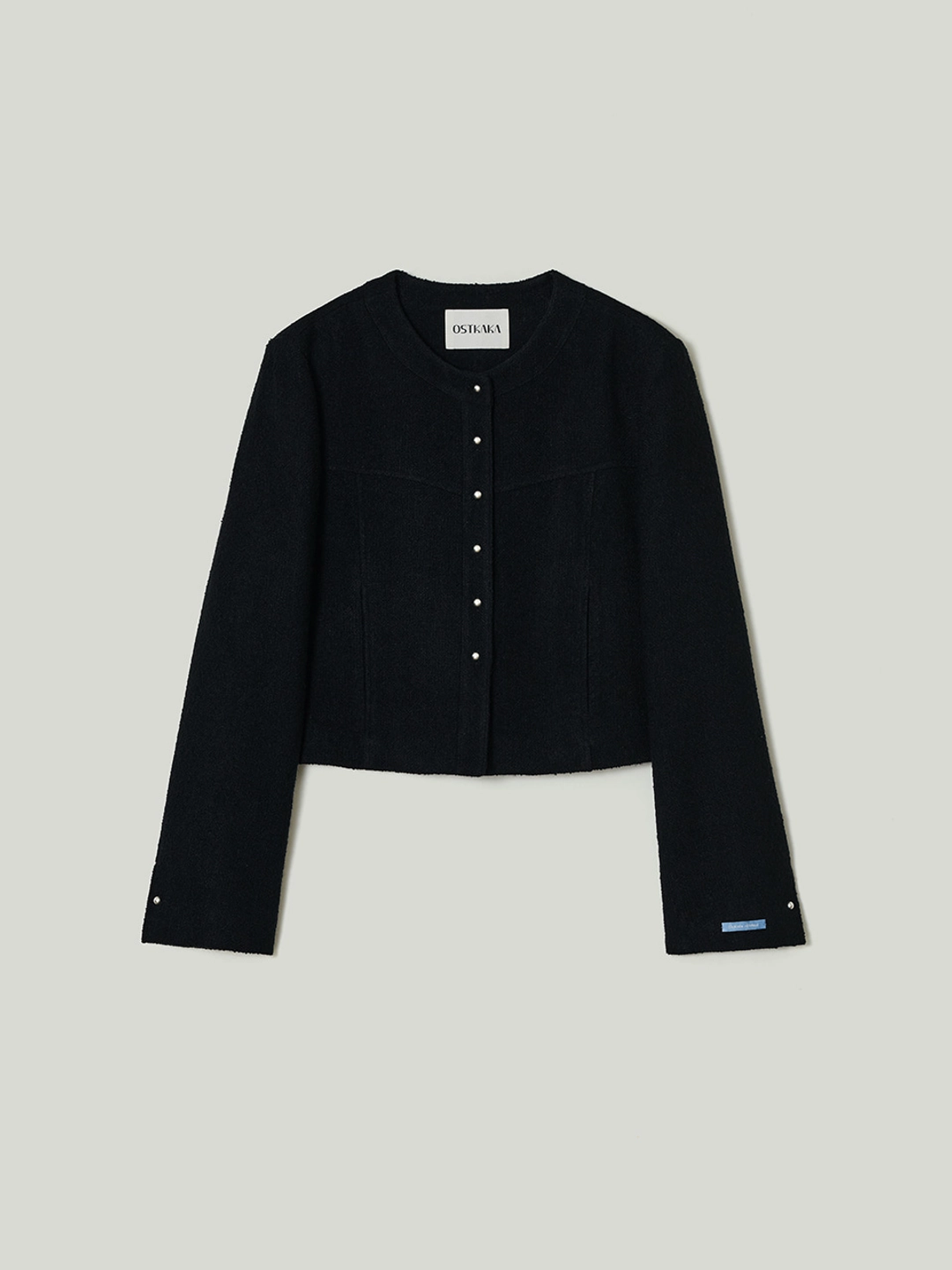 오스트카카 Tweed Single Round Jacket Black 상품 이미지 1