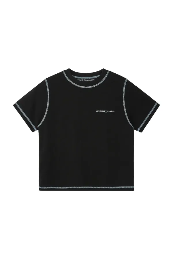 COLOR STITCH T-SHIRT - BLACK