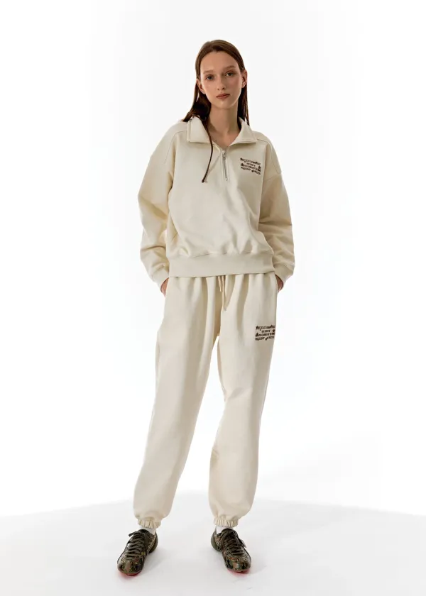 Lettering Sweatpants_Ivory