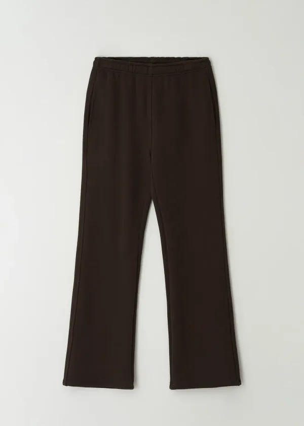 Semi Flared Sweat pants(Brown)