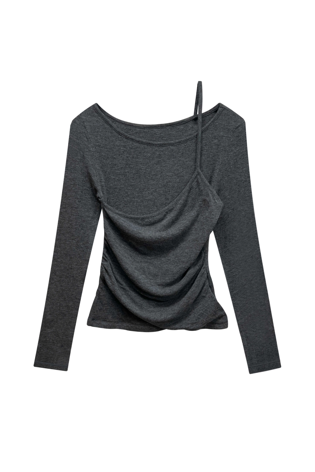 아리 MUREN SHIRRING TOP / CHARCOAL 상품 이미지 1