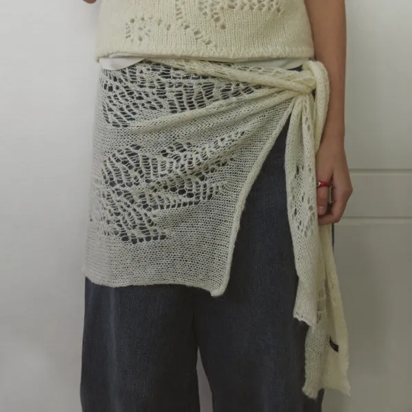 flone multi shawl-ivory