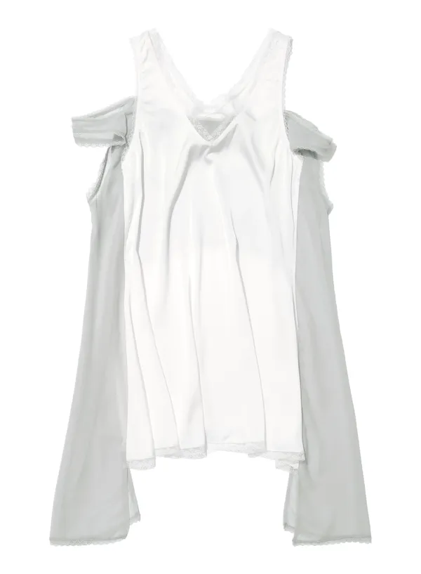 [WOMEN] ASYMMETRIC LACE TRIM SLIP DRESS_WHITE