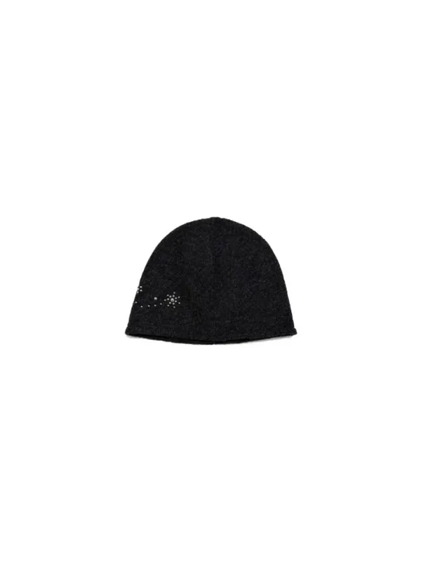 Western Stud Beanie Charcoal_F263HT14