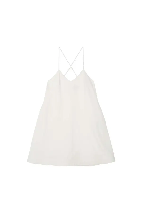 Flared Mini Dress, White