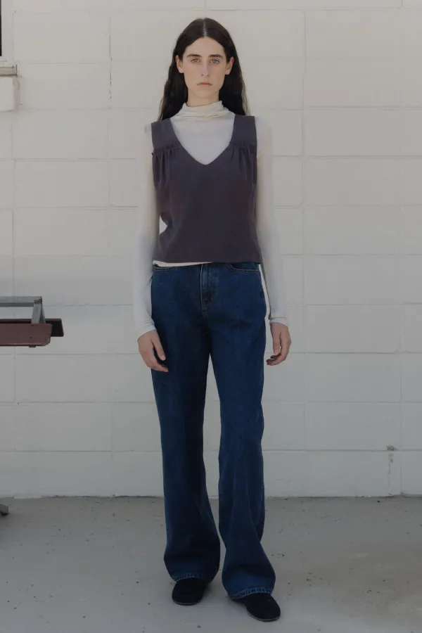 Rodeo straight denim (deep blue)