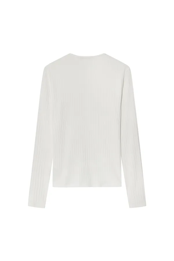 CLEAN RIBBED T-SHIRT [WHITE]