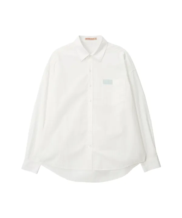 Melting Paper Overfit Shirt-Ivory