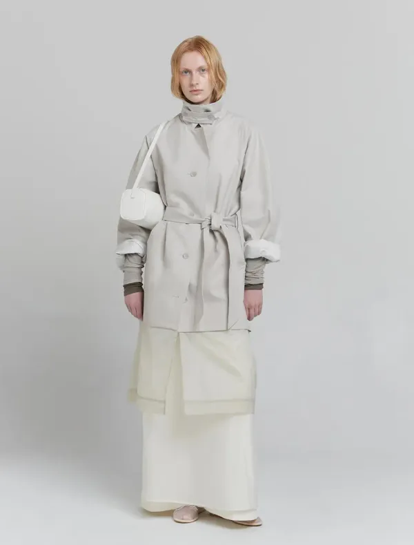 LAYERED TRENCH COAT [BEIGE]
