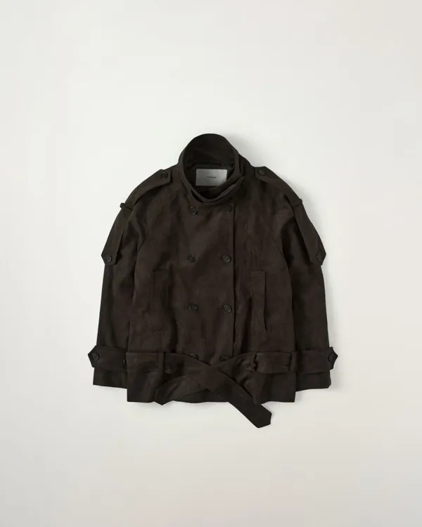 [10/19 순차배송] Suede Belted Jacket [BROWN]