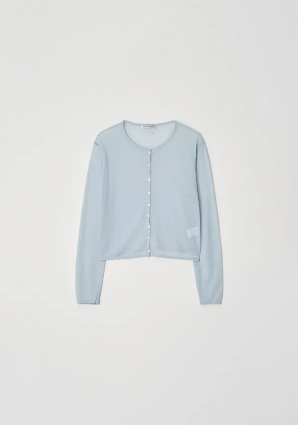 Seethrough cardigan (Blue)