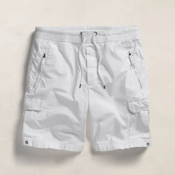 Parachute Poplin Cargo Short - White