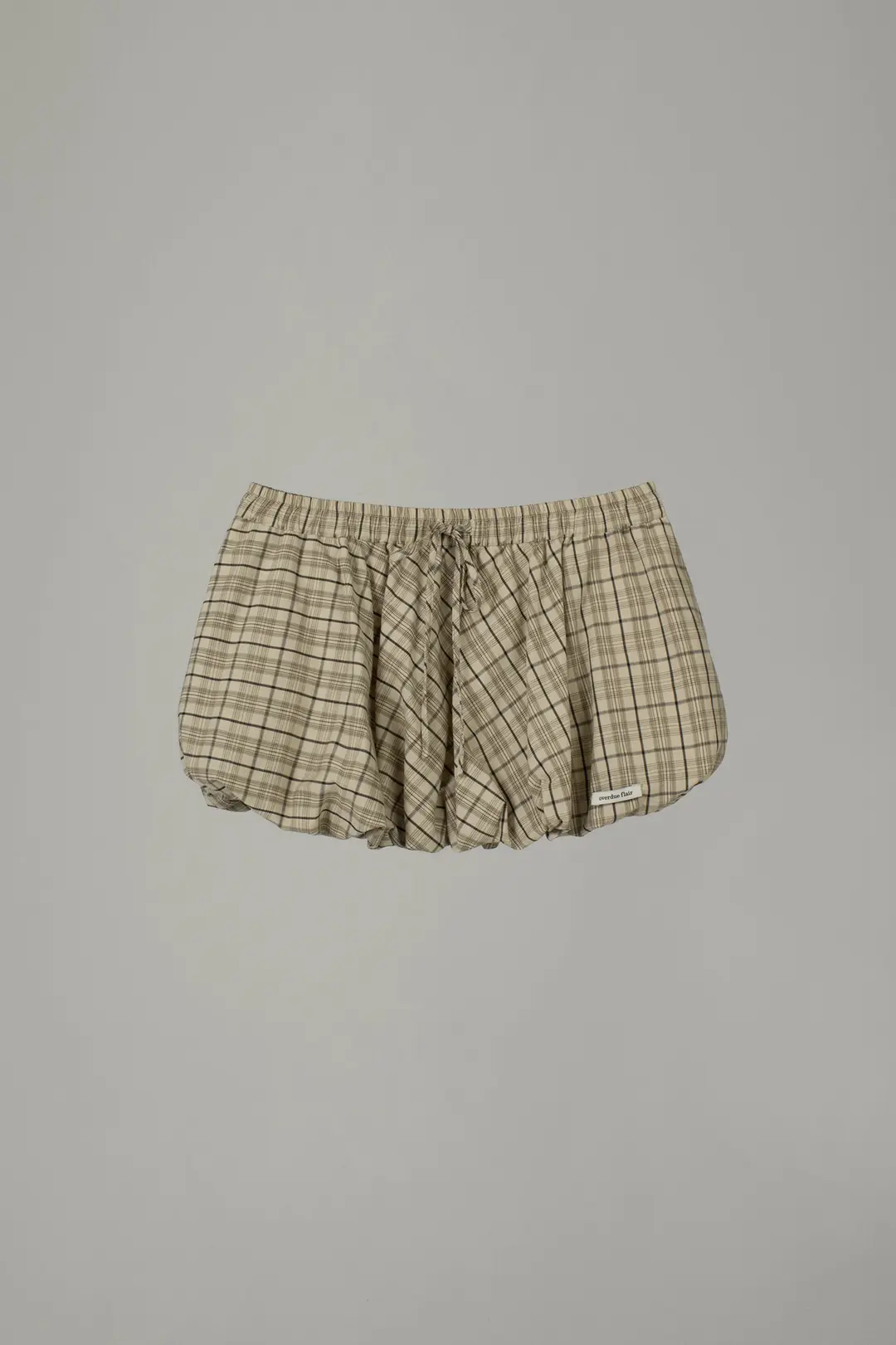 오버듀플레어 BALLOON MICRO MINI SKIRT_BEIGE CHECK 상품 이미지 3