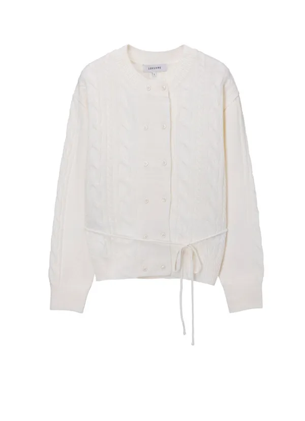 Double Cable Wool Cardigan SK5WD417_3color