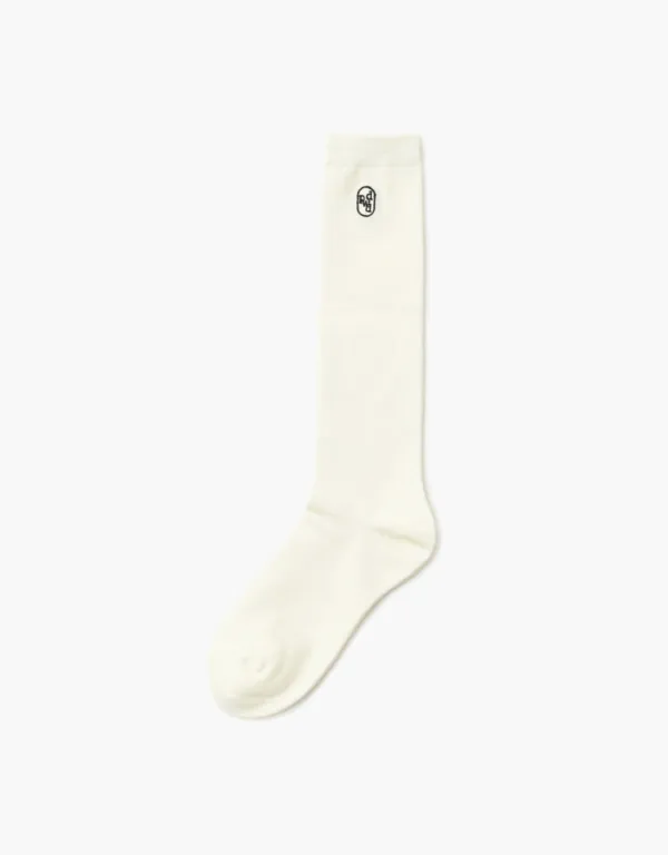wool knee socks - ivory