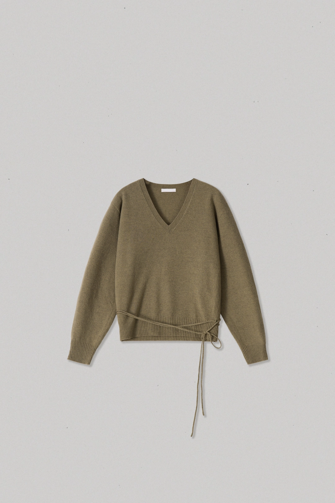 스앨더 27216_Draped String V-Neck Sweater 상품 이미지 1