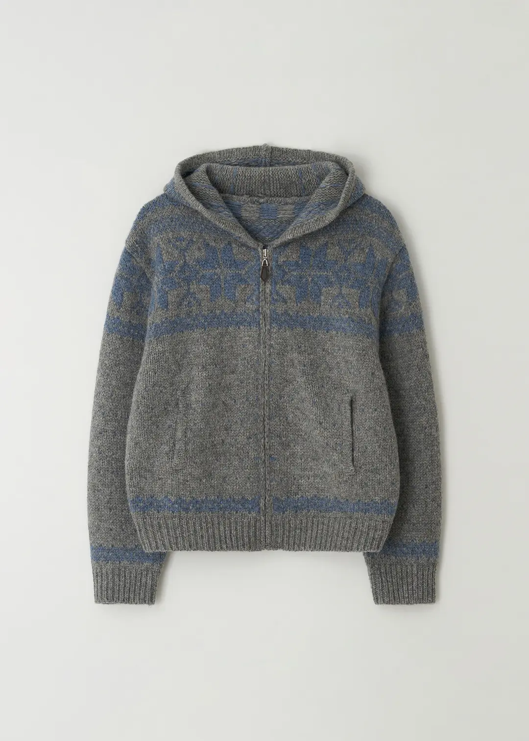 더라이 Jacquard Hood Zip-up(Grey) 상품 이미지 3