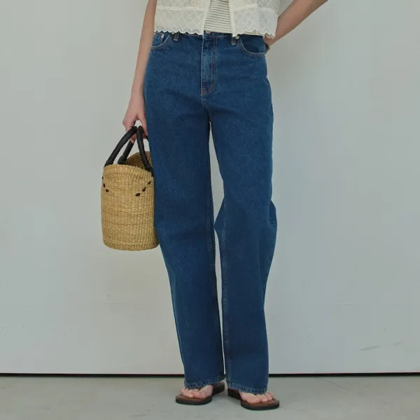 Classy Wide Denim Pants_3Color