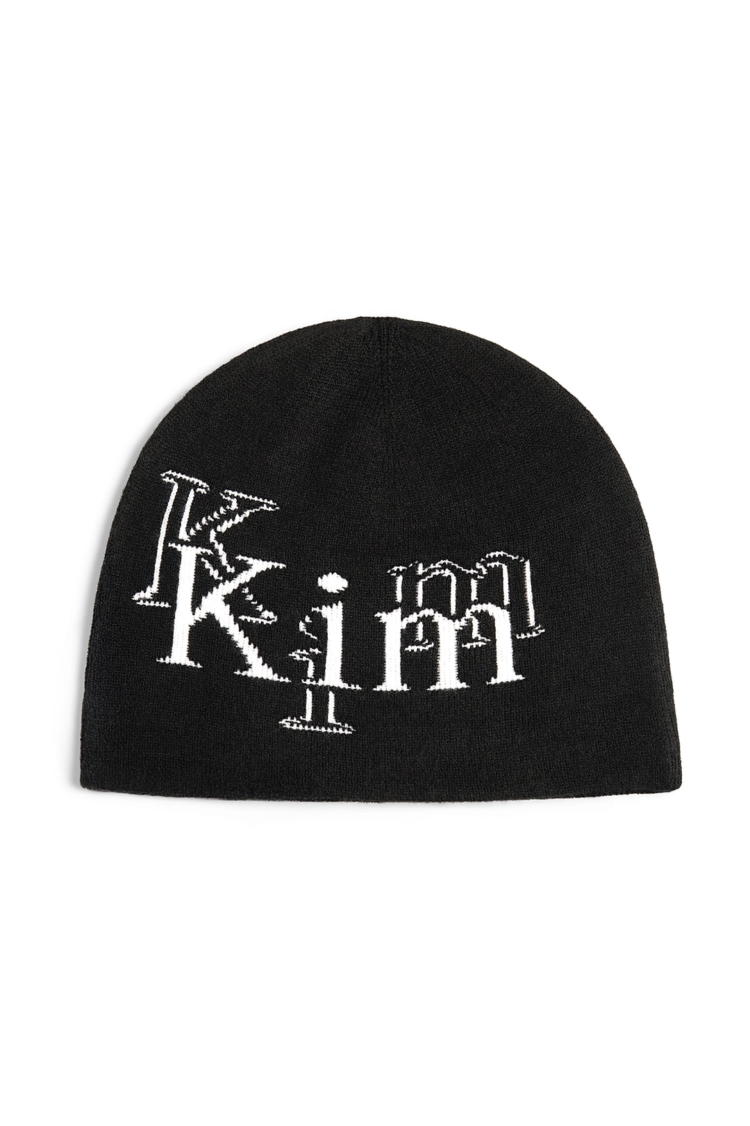 마뗑킴 STROKE LOGO JACQUARD BEANIE IN BLACK 상품 이미지 2