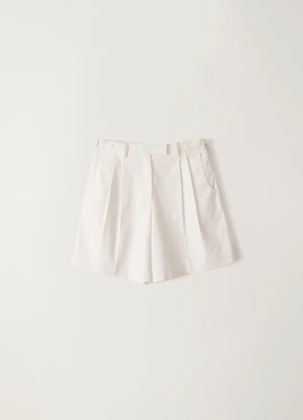 2ND / Double tuck wide short (White)