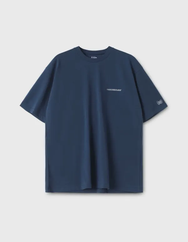 REFLECTIVE 20S COMPACT YARN T-SHIRT / Navy
