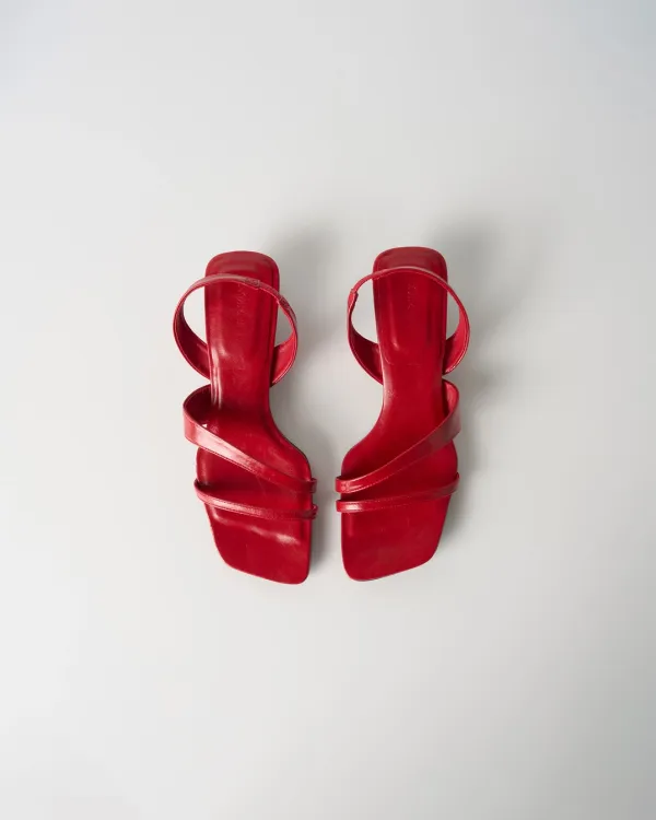 Slim Strap Sandals [RED]