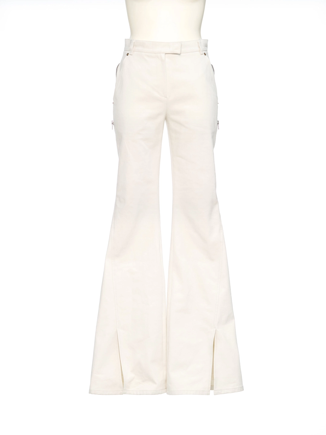 푸쉬버튼 SS25 BEIGE HIP LINE ZIP PANTS 상품 이미지 1
