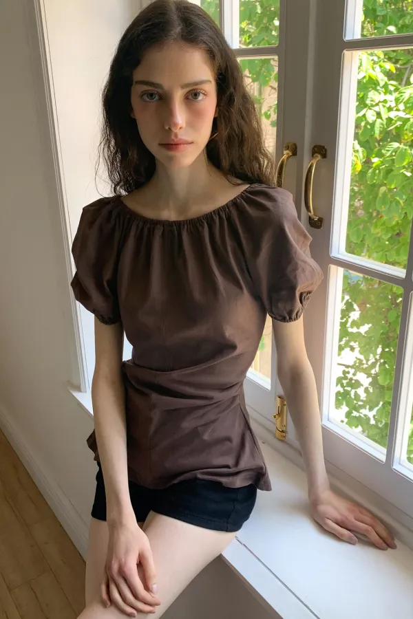 (예약배송/2차 리오더) Marlene T-shirts / Brown