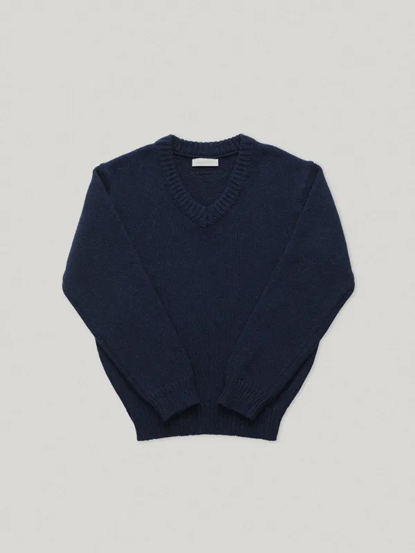 Boe V Neck Knit Navy (3rd)