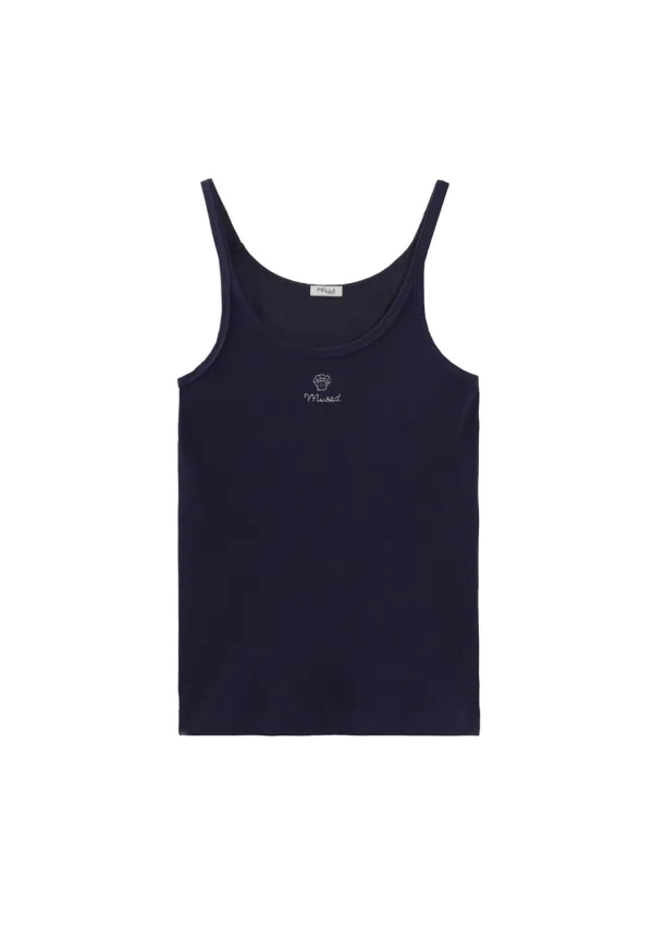 [1차 리오더 재입고] Mused Everyday Sleeveless Top - Navy