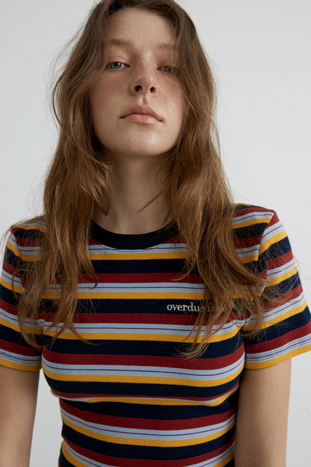 오버듀플레어 STRIPE CROP T-SHIRT_NAVY 상품 이미지 2