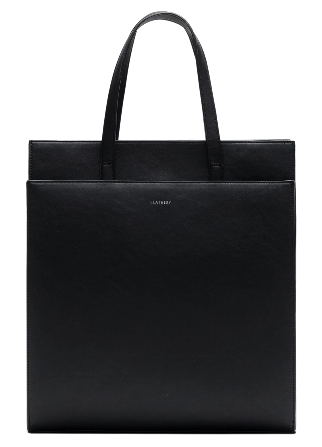레더리 스퀘어 토트백 [BLACK] 상품 이미지 2