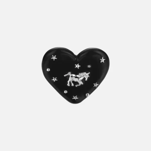 guardian heart ring-black