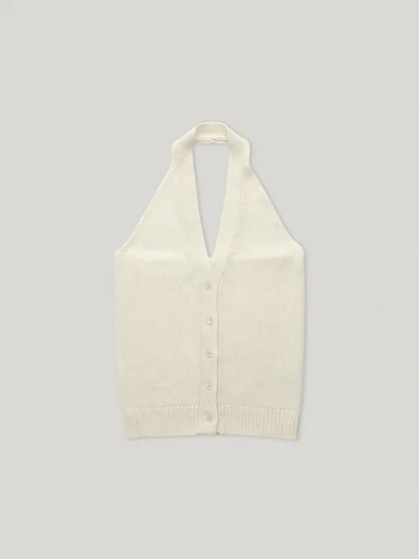 Nappe Halter Neck Knit Cream