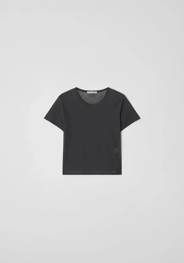 Seethrough half tee (Charcoal)