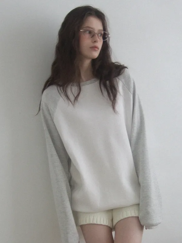 Near overfit sweatshirt (melange gray)