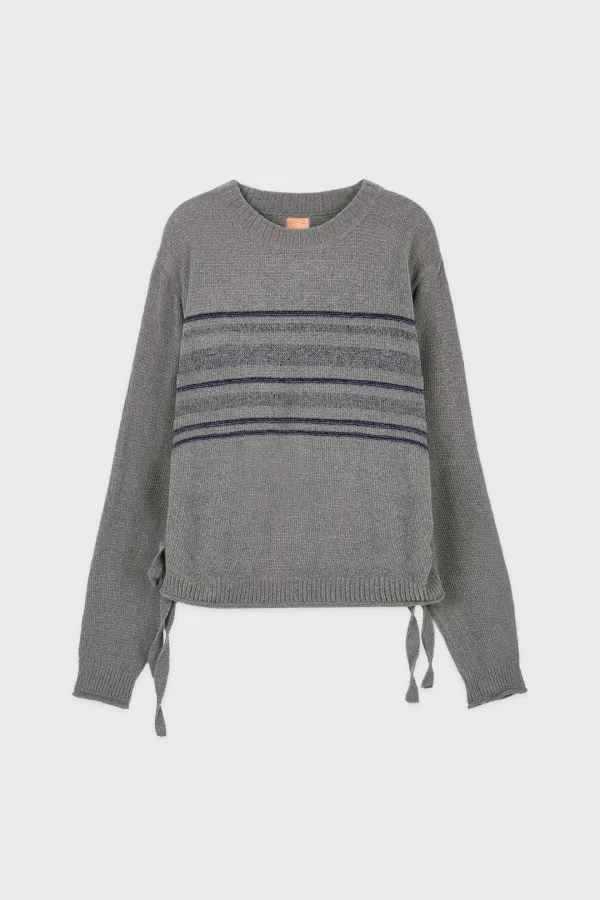 Velvet String Pullover (Grey)
