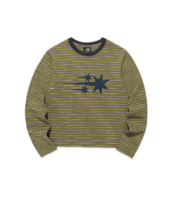 stripe 3star ls tee[green]